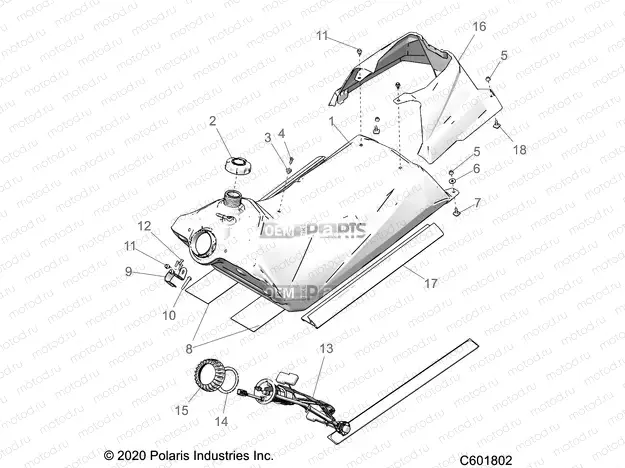 FUEL SYSTEM | FUEL SYSTEM, FUEL TANK ASM. - S22FJE8PS/PE/FJP8PS/PE ALL OPTIONS (C601802)