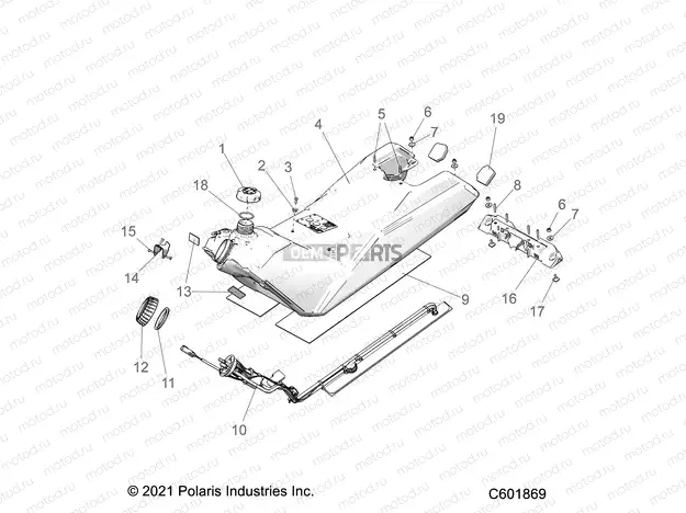 FUEL SYSTEM | FUEL SYSTEM, FUEL TANK ASM. - S22TDL8RS/8RE ALL OPTIONS (C601867)
