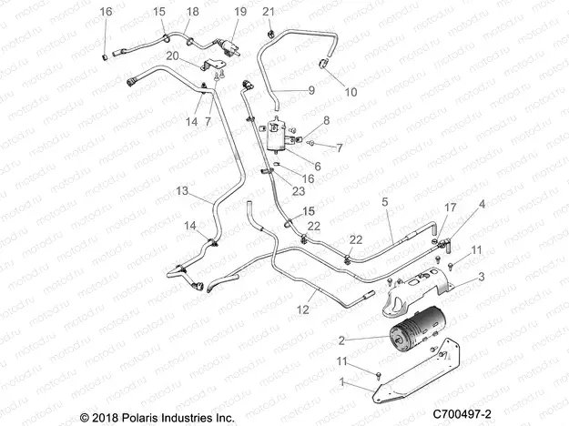 FUEL SYSTEM | FUEL SYSTEM, LINES, EVAP - Z23ASE99B4(C703190)