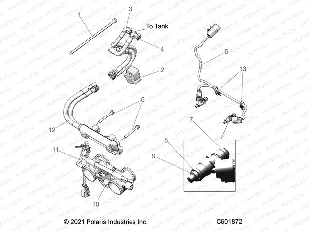 FUEL SYSTEM | FUEL SYSTEM, RAIL, LINES and THROTTLE BODY - S22TDL8RS/8RE ALL OPTIONS (C601872)