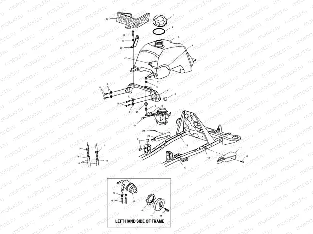 FUEL TANK and CARBURETOR MOUNTING - A02CB50FC (4974857485B01) | FUEL TANK and CARBURETOR MOUNTING - A02CB50FC (4974857485B01)