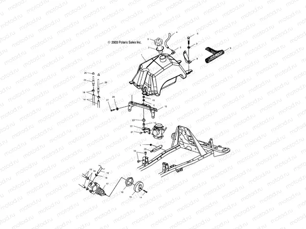FUEL TANK and CARBURETOR MOUNTING - A04CB32AA/FC (4986188618A13) | FUEL TANK and CARBURETOR MOUNTING - A04CB32AA/FC (4986188618A13)
