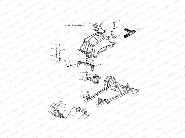 FUEL TANK and CARBURETOR MOUNTING - A04CD32AA/AB/AC/FB (4986268626B03) | FUEL TANK and CARBURETOR MOUNTING - A04CD32AA/AB/AC/FB (4986268626B03)