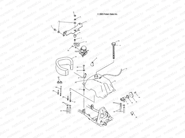 FUEL TANK and CARBURETOR MOUNTING - A04JD32AA (4977487748B03) | FUEL TANK and CARBURETOR MOUNTING - A04JD32AA (4977487748B03)