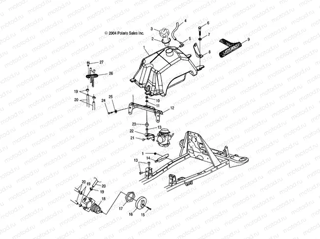 FUEL TANK and CARBURETOR MOUNTING - A05CB32AA (4994889488A13) | FUEL TANK and CARBURETOR MOUNTING - A05CB32AA (4994889488A13)