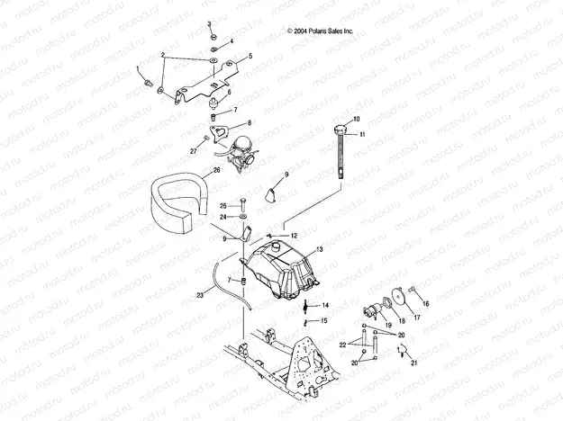 FUEL TANK and CARBURETOR MOUNTING - A05JD32AA (4995169516B03) | FUEL TANK and CARBURETOR MOUNTING - A05JD32AA (4995169516B03)