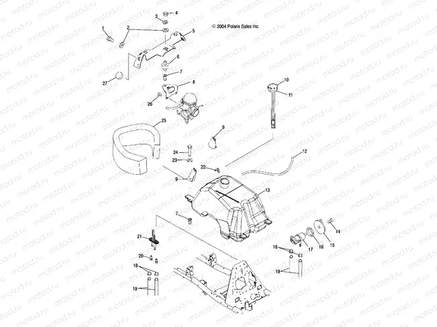 FUEL TANK and CARBURETOR MOUNTING - A05JD50AA/AB/AC (4995189518B03) | FUEL TANK and CARBURETOR MOUNTING - A05JD50AA/AB/AC (4995189518B03)