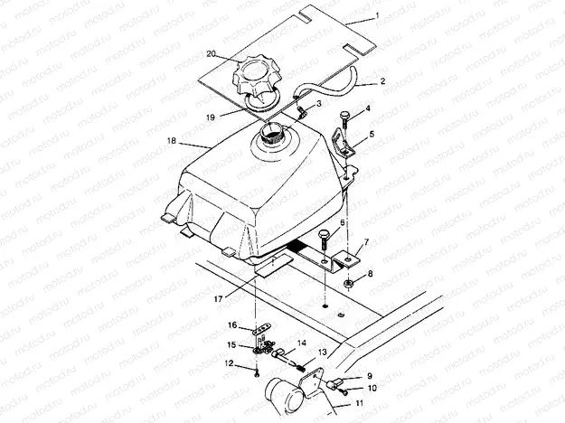 FUEL TANK ASSEMBLY 2X4 300 W957530 (4930053005A012) | FUEL TANK ASSEMBLY 2X4 300 W957530 (4930053005A012)