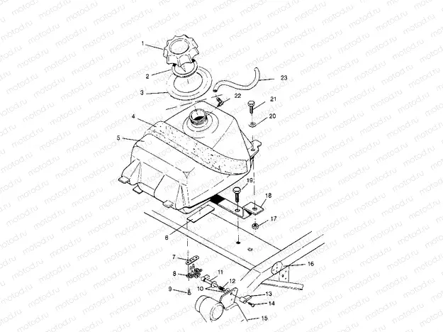 FUEL TANK ASSEMBLY Scrambler W957840 (4927252725A012) | FUEL TANK ASSEMBLY Scrambler W957840 (4927252725A012)