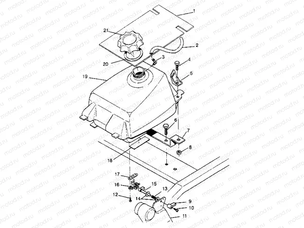 FUEL TANK ASSEMBLY Sport 400L W948540 (4927232723A011) | FUEL TANK ASSEMBLY Sport 400L W948540 (4927232723A011)