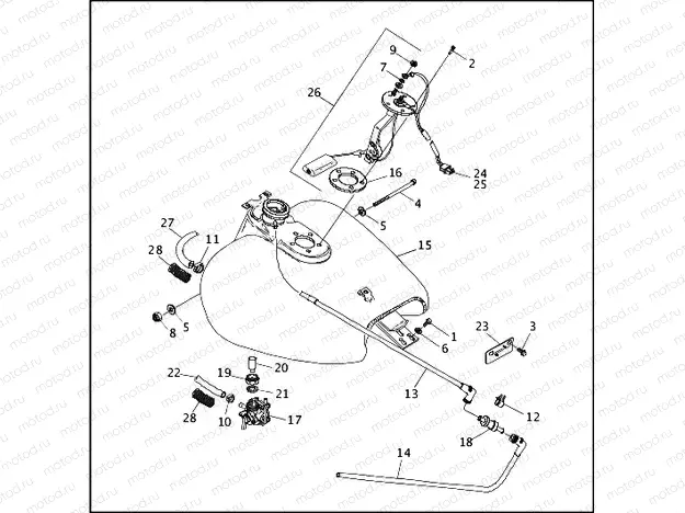 FUEL TANK - CARBURETED - FLT