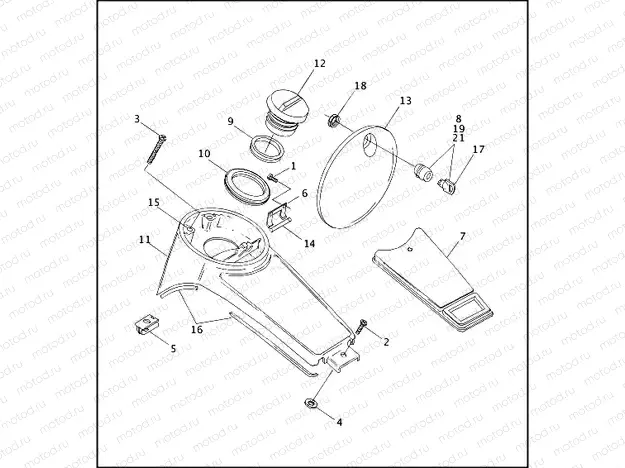 FUEL TANK CONSOLE - FLHT