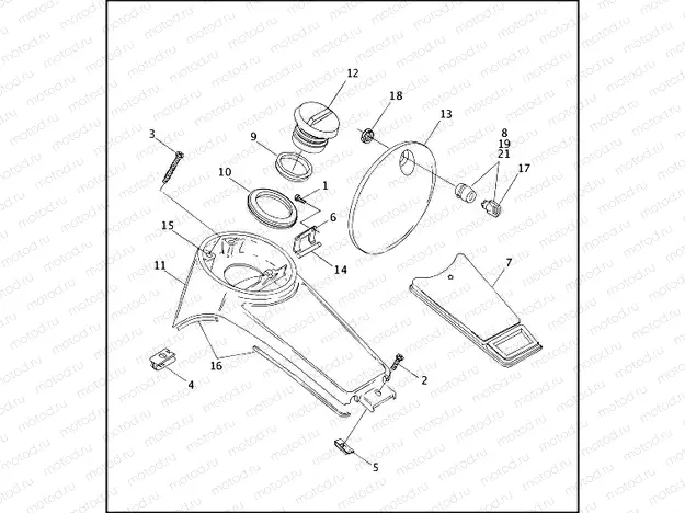 FUEL TANK CONSOLE - FLHT & FLTR
