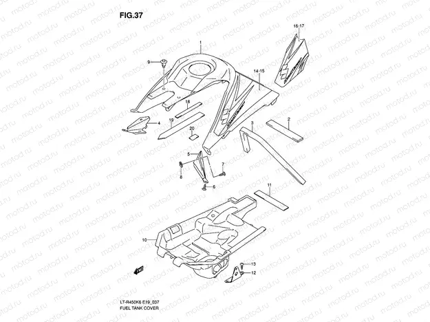 FUEL TANK COVER (MODEL K6/K7)