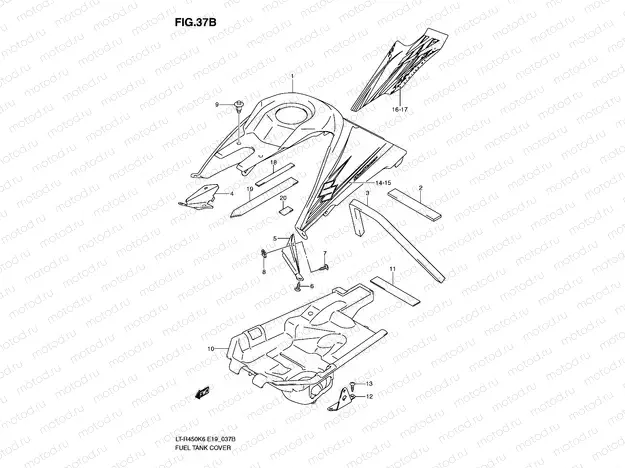 FUEL TANK COVER (MODEL K9)
