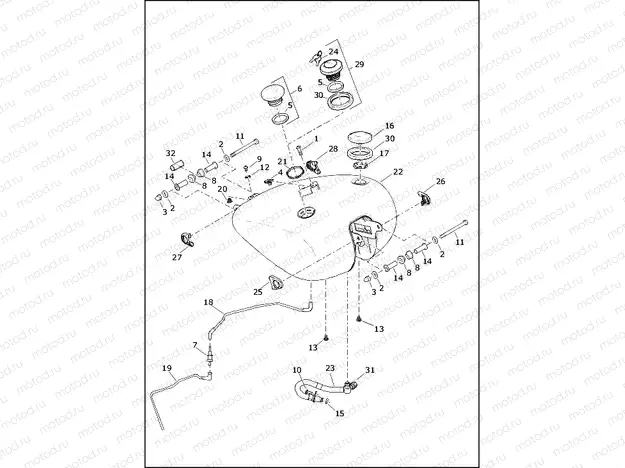 FUEL TANK - FLDE, FLFB, FLFBS, FLHC, FLHCS, FLSB, FLSL (2 OF 2)