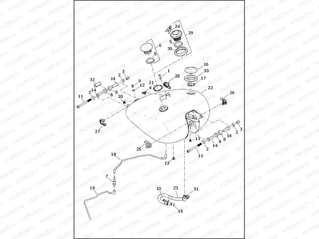 FUEL TANK - FLDE, FLFB, FLFBS, FLHC, FLHCS, FLSB, FLSL (2 OF 2)