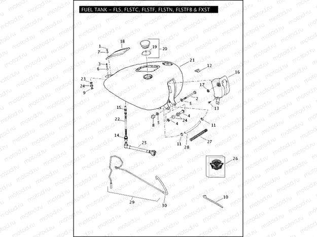 FUEL TANK - FLS, FLSTC, FLSTF, FLSTN, FLSTFB & FXST (2 OF 2)