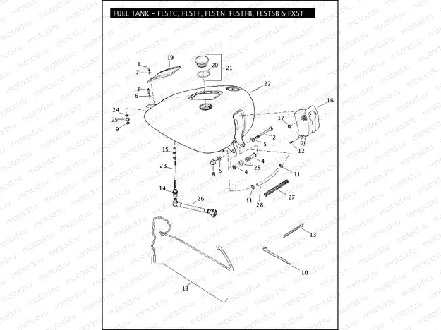 FUEL TANK - FLSTC, FLSTF, FLSTN, FLSTSB, FLSTFB & FXST