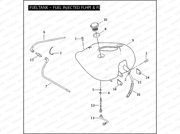 FUEL TANK - FUEL INJECTED FLHPI & FLHPEI
