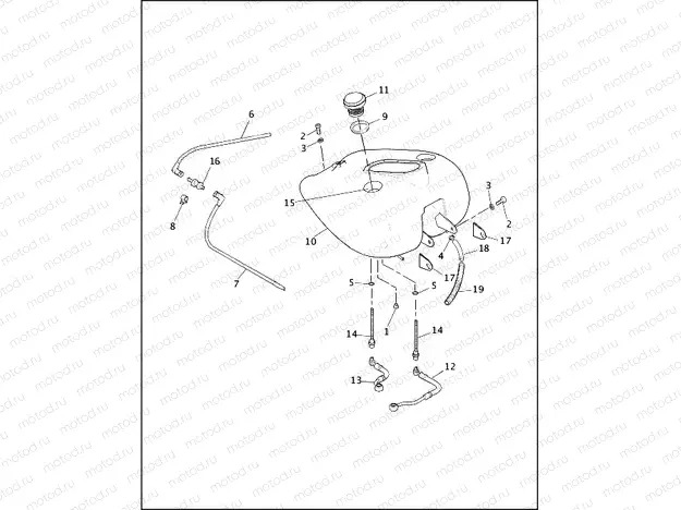 FUEL TANK, FUEL INJECTED - FLHRI & FLHRCI