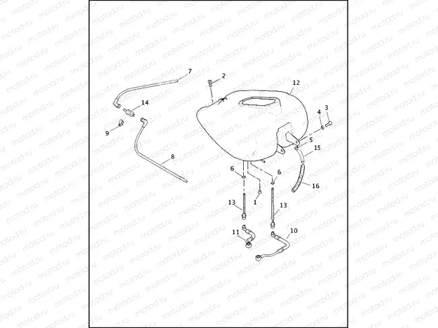 FUEL TANK, FUEL INJECTED - FLHTCUI, FLHTCI & FLTRI