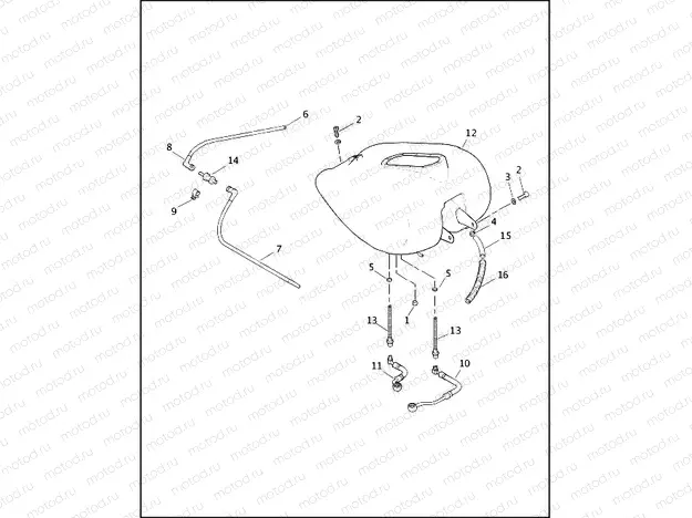 FUEL TANK, FUEL INJECTED - FLHTCUI, FLHTCI & FLTRI