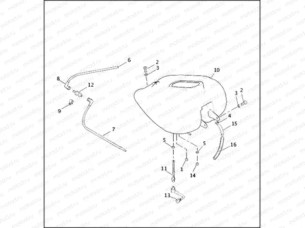 FUEL TANK - FUEL INJECTED FLHTCUI, FLHTCI & FLTRI