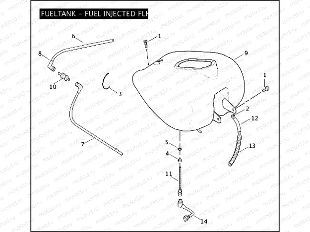 FUEL TANK - FUEL INJECTED FLHTPI