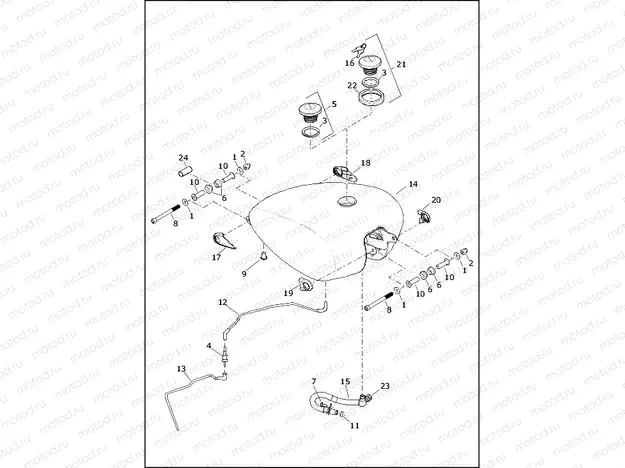 FUEL TANK - FXBBS, FXBRS, FXST