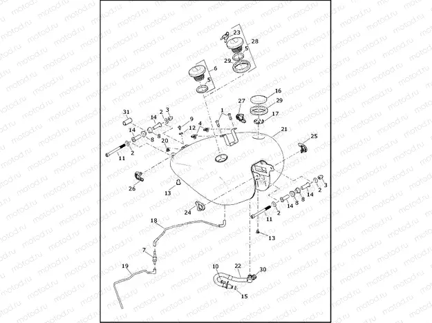 FUEL TANK - FXLR, FXLRS