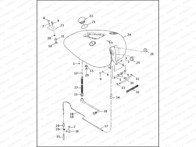 FUEL TANK - FXSTD - FUEL INJECTED