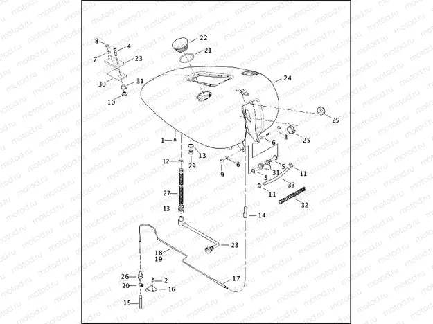 FUEL TANK - FXSTD - FUEL INJECTED