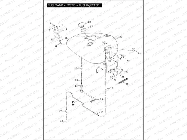 FUEL TANK - FXSTD - FUEL INJECTED