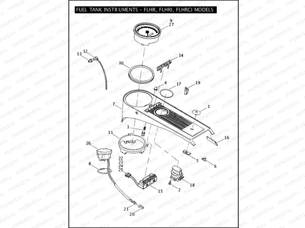 FUEL TANK INSTRUMENTS - FLHR, FLHRI, FLHRCI MODELS