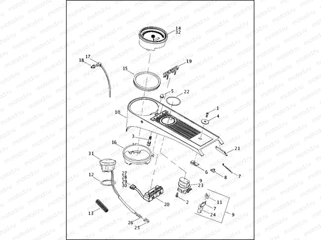 FUEL TANK INSTRUMENTS - FLHR MODELS