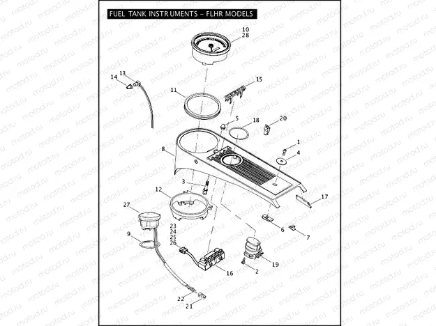 FUEL TANK INSTRUMENTS - FLHR MODELS