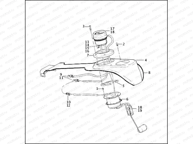 FUEL TANK INSTRUMENTS - FXD, FXDX & FXDXT