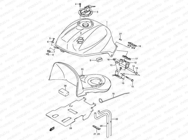 FUEL TANK (MODEL K4)