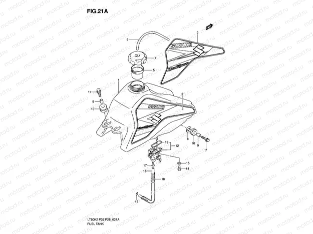 FUEL TANK (MODEL K5/K6)
