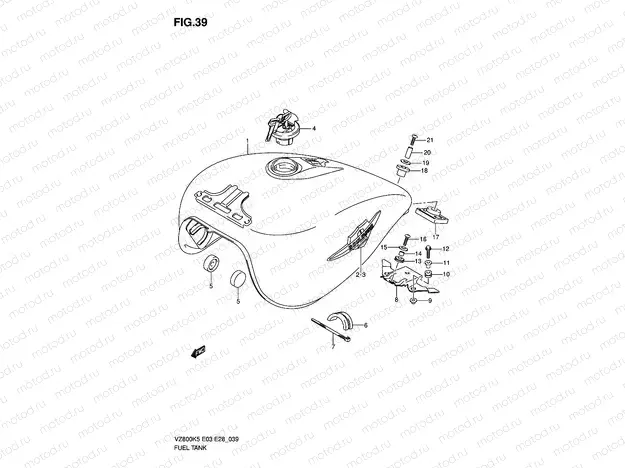 FUEL TANK (MODEL K5/K6)