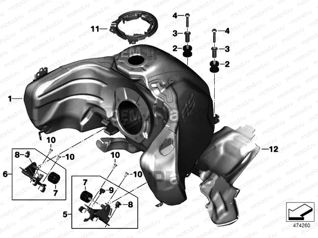 FUEL TANK / MOUNTING FITTINGS