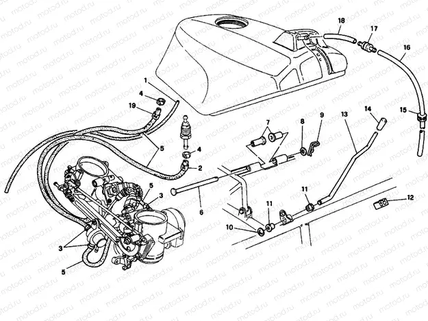 FUEL TANK PIPES » TANK/SEAT