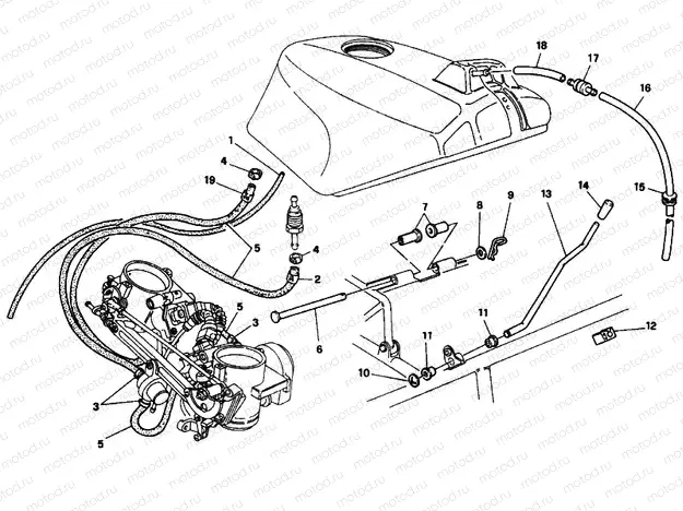 FUEL TANK PIPES » TANK/SEAT