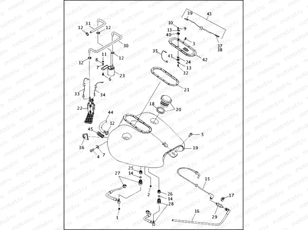 FUEL TANK & PUMP, FUEL INJECTED - FLHRCI