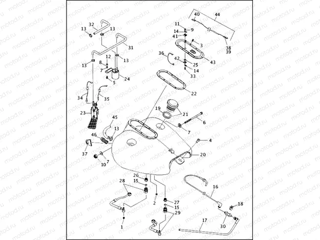 FUEL TANK & PUMP - FUEL INJECTED - FLHRI