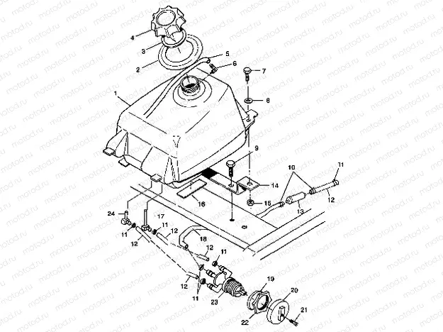 FUEL TANK Scrambler 400 W98BC38C (4947254725A013) | FUEL TANK Scrambler 400 W98BC38C (4947254725A013)