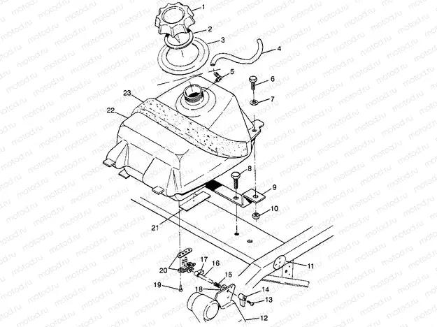 FUEL TANK Sport 400L W97BA38C and Trail Blazer W97BA25C (4940124012A013) | FUEL TANK Sport 400L W97BA38C and Trail Blazer W97BA25C (4940124012A013)