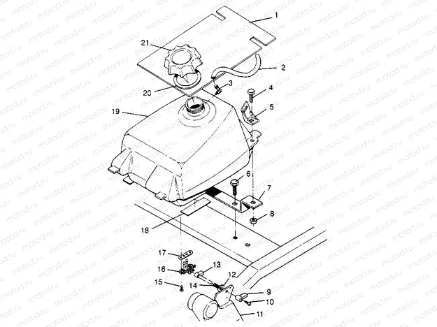 FUEL TANK Trail Boss W968527 (4935883588A011) | FUEL TANK Trail Boss W968527 (4935883588A011)