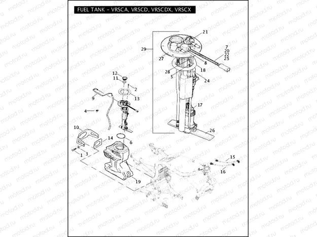 FUEL TANK - VRSCA, VRSCD, VRSCDX, VRSCX